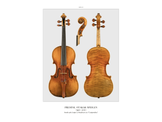plakát P. O. Špidlen-housle 1961, model Stradivari CAMPOSELICE 1710
