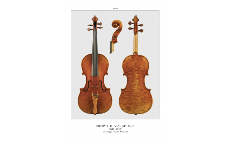 plakát P. O. Špidlen-housle 1996, model Stradivari 
